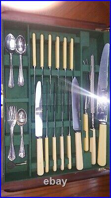 Art Deco 112 Piece total. 85 pieces Silver Plated. Cutlery Set By William Page