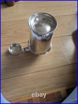 Art Deco 1920s Silver-plate Cocktail Shaker 3piece Shiny stamped Vintage Barware