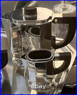 Art Deco 1930 Cubist Tea Set Silver Plate Puiforcat Ercuis Desny Christofle Era