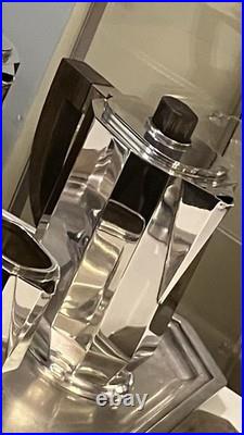 Art Deco 1930 Cubist Tea Set Silver Plate Puiforcat Ercuis Desny Christofle Era