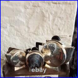 Art Deco 3 Piece Silver Plated Tea Set in Style of Fjerdingstad for Christofle