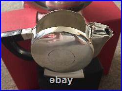 Art Deco 3 piece Silver Plated Tea Set in Style of Fjerdingstad for Christofle
