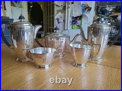 Art Deco Mappin And Webb Silver Plate Tea service 5 Piece
