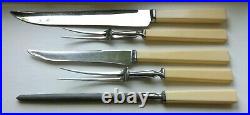 Art Deco Oak Canteen Cutlery 91 Pieces Faux Bone Handles Silver Plate Stainless