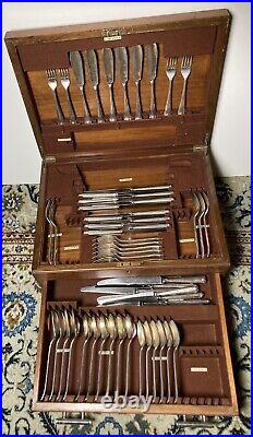 Art Deco Waring And Gillow Canteen Of Cutlery Antique Incomplete 65 Pieces
