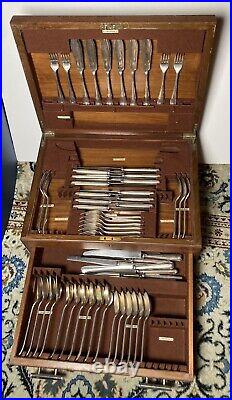 Art Deco Waring And Gillow Canteen Of Cutlery Antique Incomplete 65 Pieces