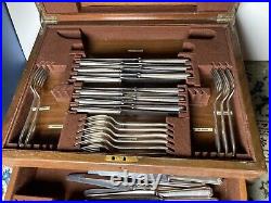 Art Deco Waring And Gillow Canteen Of Cutlery Antique Incomplete 65 Pieces