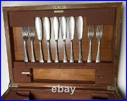 Art Deco Waring And Gillow Canteen Of Cutlery Antique Incomplete 65 Pieces