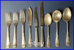 Art Deco Waring And Gillow Canteen Of Cutlery Antique Incomplete 65 Pieces