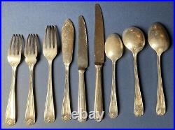 Art Deco Waring And Gillow Canteen Of Cutlery Antique Incomplete 65 Pieces