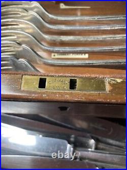Art Deco Waring And Gillow Canteen Of Cutlery Antique Incomplete 65 Pieces