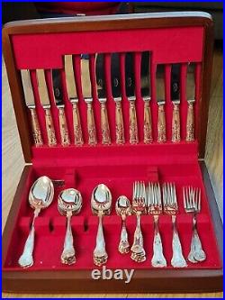 Arthur Price 45 piece silver cutlery set 12 places, items missing