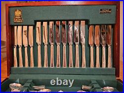Arthur Price 68 Piece Silver Plated Cutlery Set for 6 Diners in Wooden Canteen