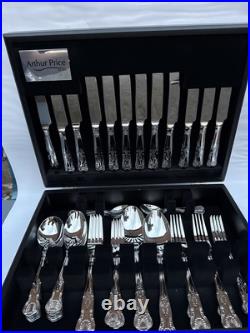 Arthur Price Every Day 44-Piece Kings 6-Person Canteen, Silver, 46 x 29.5 x 10 cm