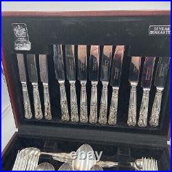 Arthur Price John Mason 44 Piece Cutlery set Canteen Wooden Box silver plate