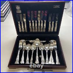 Arthur Price John Mason 44 Piece Cutlery set Canteen Wooden Box silver plate