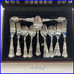 Arthur Price John Mason 44 Piece Cutlery set Canteen Wooden Box silver plate