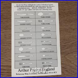 Arthur Price Of England Stainless Steel Silver Plated Cutlery Set 75 Pieces Set