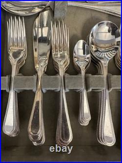 Arthur Price Silver Plated Cutlery Set 76 Pieces In Box Bead Design
