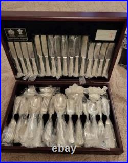 Arthur Price Silver Plated Cutlery Set 76 Pieces, Mahogany Box