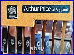 Arthur Price Silver Plated Cutlery Set 84 Pieces Mahogany Box John Turton