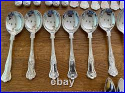 Arthur Price Silver Plated EPNS 54 Piece Cutlery Set Kings Pattern 6-Place EXC