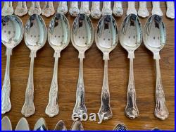 Arthur Price Silver Plated EPNS 54 Piece Cutlery Set Kings Pattern 6-Place EXC