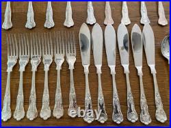 Arthur Price Silver Plated EPNS 54 Piece Cutlery Set Kings Pattern 6-Place EXC