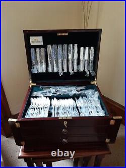 Arthur Price Sovereign Silver Plate Olympic 157 piece Cutlery Set and Canteen