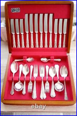 Arthur Price complete DuBarry 44-piece silver plated canteen set in original box