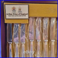 Arthur Price of England Grecian Vintage Silver Plated Cutlery Set 44 piece