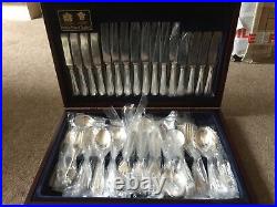 Arthur Price silver plated bead design cutlery 58 piece set, unused