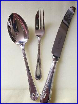 Arthur Price silver plated bead design cutlery 58 piece set, unused
