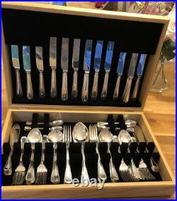 BEAD Design 83 Piece JOHN STEPHENSON Silver Service Canteen of Cutlery EPNS A1
