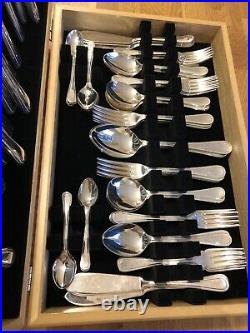 BEAD Design 83 Piece JOHN STEPHENSON Silver Service Canteen of Cutlery EPNS A1