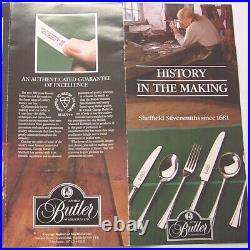 BEAD Design GEORGE BUTLER Kitemark Silver Service 84 Piece Canteen of Cutlery