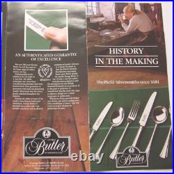 BEAD Design GEORGE BUTLER Sheffield Silver Service 44 Piece Canteen of Cutlery