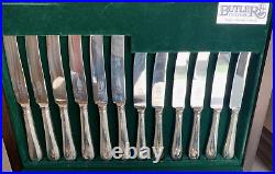 BEAD Design George BUTLER Silver Plated Canteen of Cutlery Set 46 Pieces