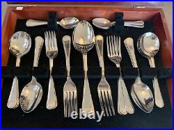 BEAD Design George BUTLER Silver Plated Canteen of Cutlery Set 46 Pieces