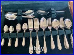 BEAD Design George BUTLER Silver Plated Canteen of Cutlery Set 82 Pieces 8 Place