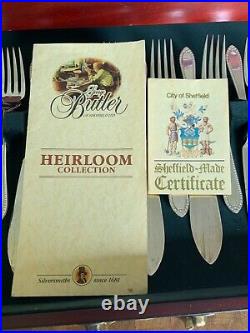 BEAD Design George BUTLER Silver Plated Canteen of Cutlery Set 82 Pieces 8 Place