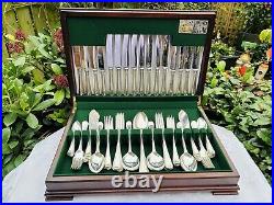 BEAD Design George Butler Sheffield Silver Service 82 Piece Canteen of Cutlery