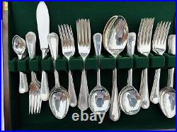 BEAD Design George Butler Sheffield Silver Service 82 Piece Canteen of Cutlery