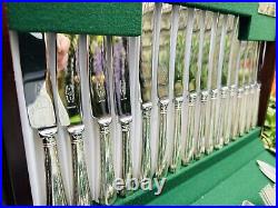 BEAD Design George Butler Sheffield Silver Service 82 Piece Canteen of Cutlery