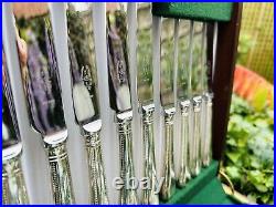 BEAD Design George Butler Sheffield Silver Service 82 Piece Canteen of Cutlery