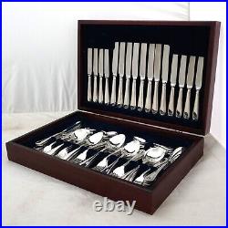BEAD Design ROBERTS & BELK Sheffield Silver Service 84 Piece Canteen of Cutlery