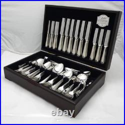 BEAD Pattern George Butler Kitemark Silver Service 124 Piece Canteen of Cutlery