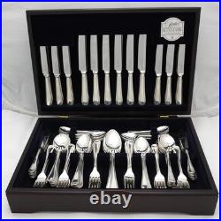BEAD Pattern George Butler Kitemark Silver Service 124 Piece Canteen of Cutlery