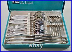 BSF 90 Bremer Silberwarenfabrik The Besteck, 6 People, 24 Pieces EXCELLENT