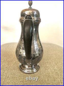 Barker Ellis English Silver Plate 3 Piece Tea/coffee Set Pot Creamer Sugar Mint